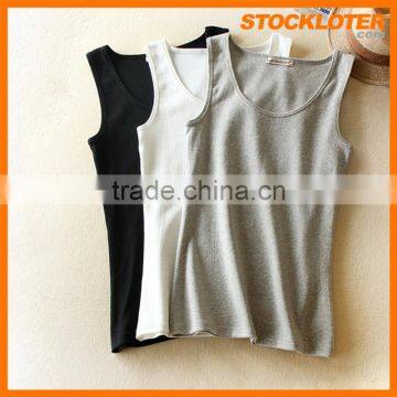 Stock plain white women bulk long camisole tops clearance 150910