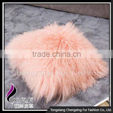 CX-D-04G Elegant Mongolian Lamb Fur Pillow Cover Cases