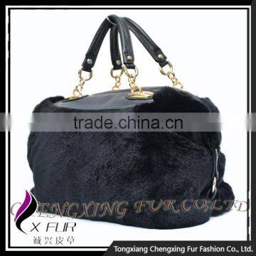 CX-H-42B Ladies Rex Rabbit Fur Sheepskin Fashion Bags Handbags photo-5