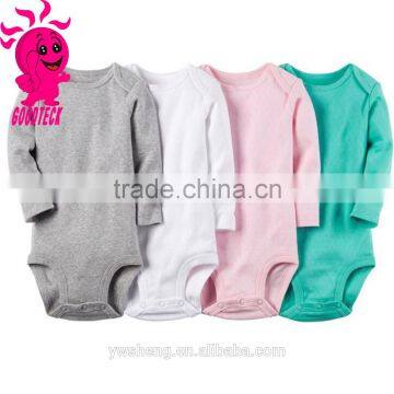 hot sale newborn baby clothes baby romper 100% cotton long sleeve