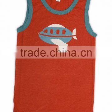 Boy'S Tank Top with Contrast Piping