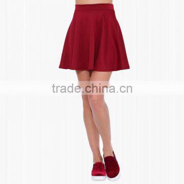 MGOO Stock Wholesale Price Women Pink Summer Pleated Skirts For Women Plain High Waist Skirts 15144C008 photo-4