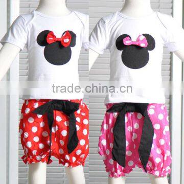 fashion minne mouse head carton baby girls boutique clothing sets baby gorgeous outfits