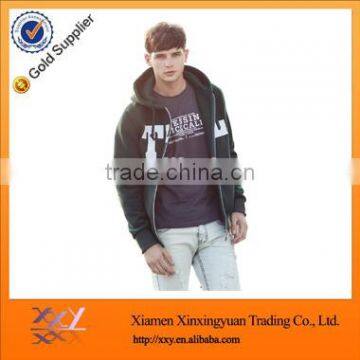 Fashion Wholesale Custom Frech Terry Men Hoodie Jacket