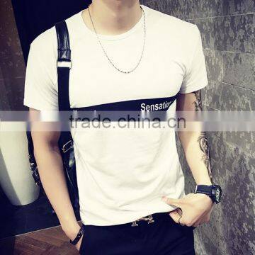 MC1143 cheap custome logo printed cotton T shirt Summer Men Clothes in sotck