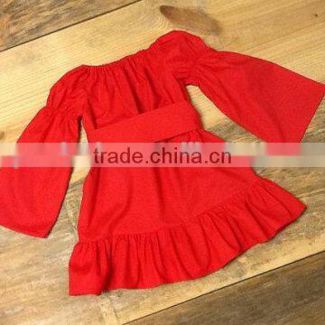 New Arrive! Kids Red Chevron Christmas Baby Girls Frill Dresses Frocks Design photo-6