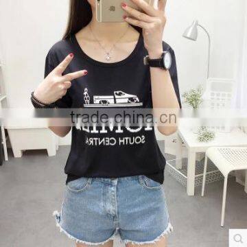 New T-shirt Female Loose Short-sleeved Summer 2017 photo-3