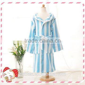 Kids and Baby Products Cotton Velour Cloth Stripe Bathrobes Wholesale photo-3