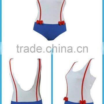 Summer Girls One-piece Swimsuit Knot Spain Swimwear photo-5