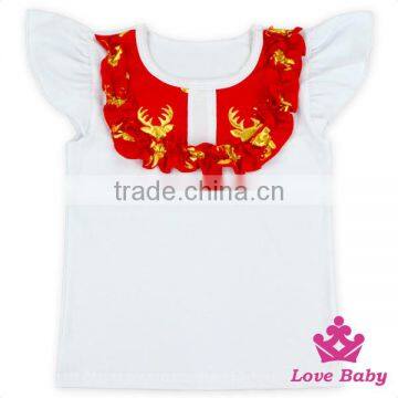 Baby Girls Flutter Sleeve Shirt Bulk Wholesale Kids Cotton Tank Tops Boutique Baby Girls Sleeveless Flutter Tees Girls Tank Tops photo-2