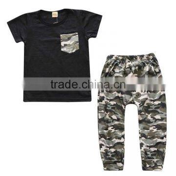 S17472A Wholesale Baby Cotton Sets Boys Summer Outfits Kid Clothes 2017 photo-4