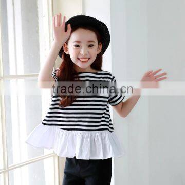 S17605A Wholesale New Striped Children Kids Short Sleeve t Shirt photo-2