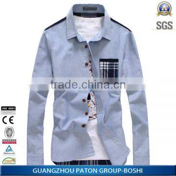 China Manufacture Tall Wholesale Latest Casual Shirts Designs for Men,cotton Shirt photo-2