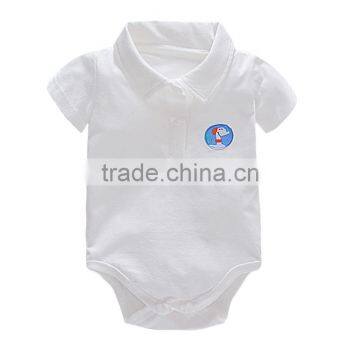 Factory Supply Plain Baby Body Suit 100% Cotton Baby Clothes Gown photo-5
