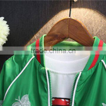 Hot Sale Stripe Clothes Lovely Boys Outfits Embroidery Boys and Girls Baseball Outfits Jackets photo-4