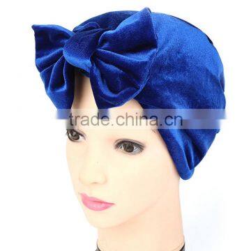 India Arabian Muslim headscarf ladies thin velvet activities bow bow fast selling