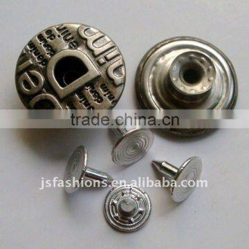 brass jeans button