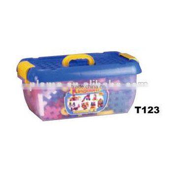 113pcs Wisdom PE blowing building block with bucket set