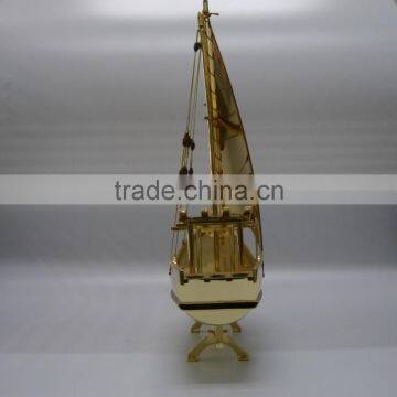 Noble Customized Made Golden Crystal Arab Dhow For Wedding Favors And Islamic Souvenirs Gifts photo-6