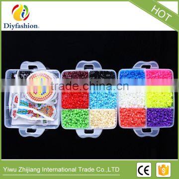 Perler Beads 9000pcs Box Set of 5mm Hama Beads Fuse Beads With 6 Pegboard and 6Iron Paper and 3 Tweezers Jigsaw Puzzle Toys photo-6