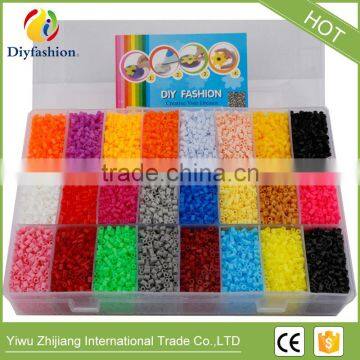Wholesale Diy Fashion Flexible Kids Craft 24 Colors Tray Mini Hama Perler Beads photo-2