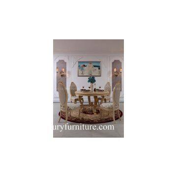 Dining table and chairs neo classical dining room sets glass cabinet buffet cabinet FT-102