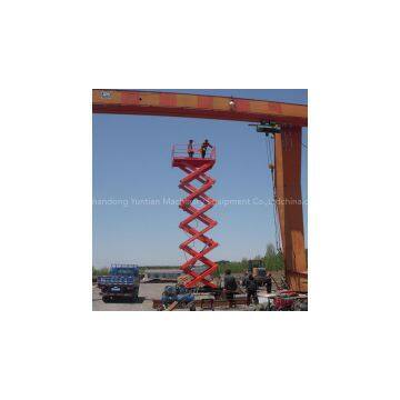 Steel Four Wheels Mobile Scissor Lift Table photo-3