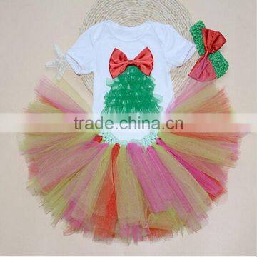 Christmas Baby Girls' 2 Pieces Costume with Headband Tutu Romper Outfits Set