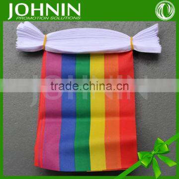 Free design Polyester Gay pride Custom Size Colorful Rainbow Bunting Flags