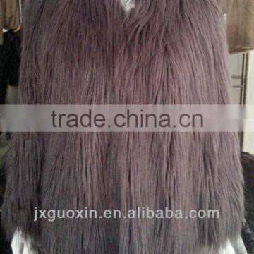 mongolian long fake fur coat