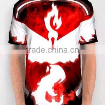 Sublimation printing pokemon go t shirt