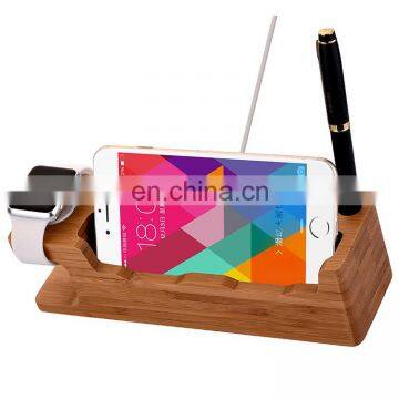 Custom made wood office gift wood cell phone stand with good quality