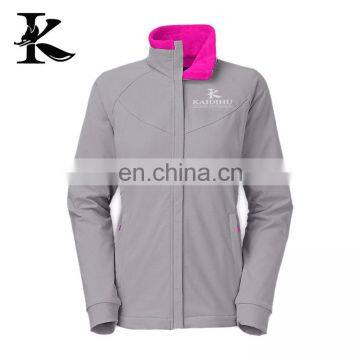 Custom high quality breathable womens softshell jacket