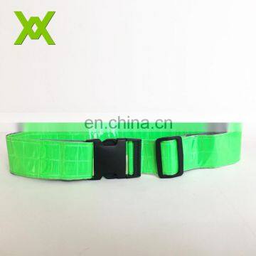 high visibility reflective adjustable lightweight PVC waist safety belt for harness running cycling walking