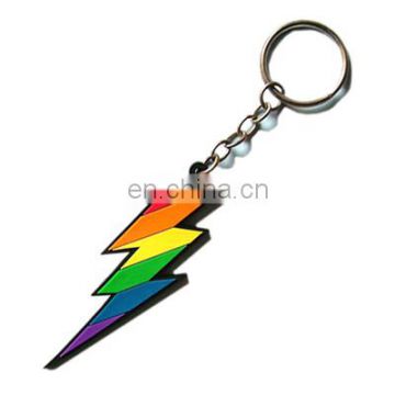 Rainbow thunder pvc keychain/3d pvc keychain/rubber keychain