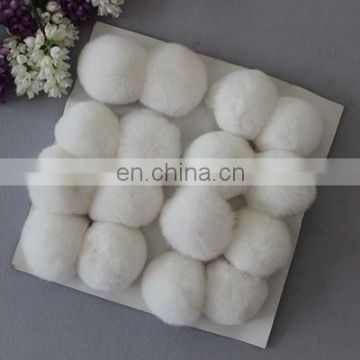 High quality rex rabbit fur ball real fur pom poms for hats