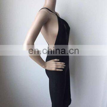 2016 New Black Sleeveless Bandage Jumpsuits Backless Jumpsuits Wholesale Dropshipping Beaded Jumpsuits photo-4