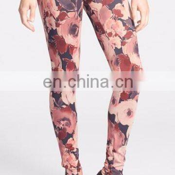 86% nylon 14% spandex dry fit sublimated custom women's yoga leggings