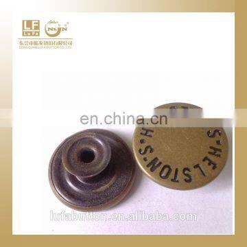27L antique brass denim jeans button