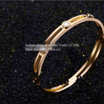 Gold Rose Gold Silver PVD Plating Womens Mens Stainless Steel Bracelet Armbånd Esposas