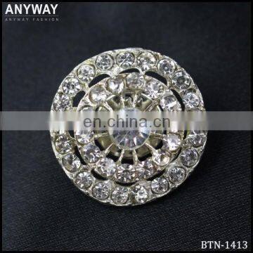 Crystal Round shape Garment Rhinestone button for jeans