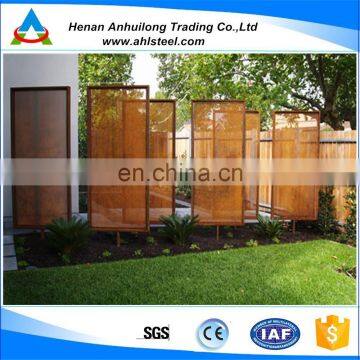 Laser cutting corten steel screen plate home metal decoration