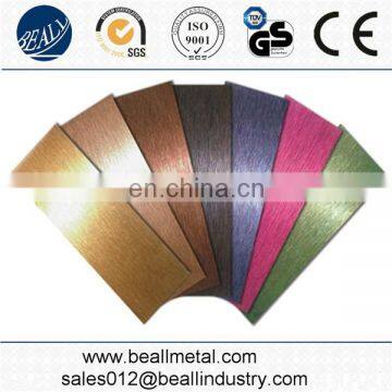 mirror finish titanium bronze rosy color stainless steel sheet