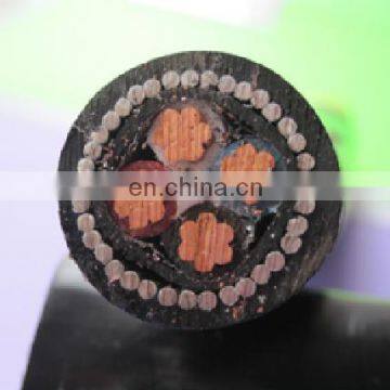 4 core galvanized steel wire armoured electric cable 10mm