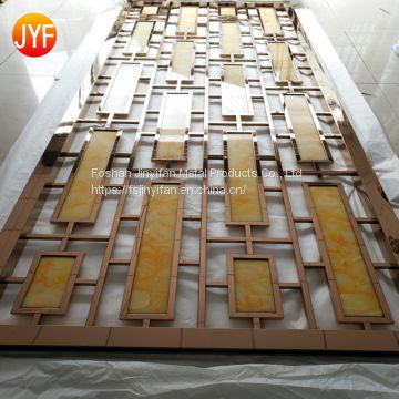 Customized home decor laser cut restaurant decorative metal folding screen room divider