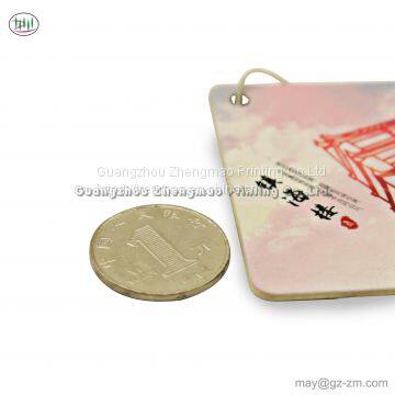 Wholesale high-quality good fragrance custom tower shape offset paper car air freshener