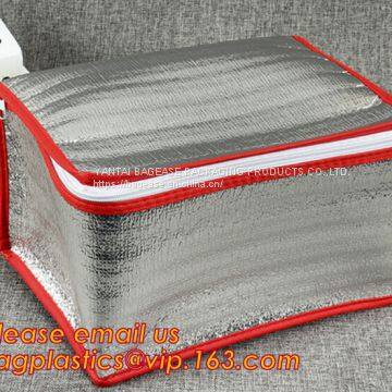 Custom Frozen Food Insulation Foil Liner Aluminum Foil Bubble Thermal Insulation Bag,Imprint Portable Non-Woven Large In