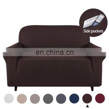 Textile Velvet Fabrics for Sofa Seat 2 Seater Elastic Sofa Cover