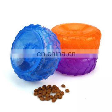 Dog Treat tyre shape toy ,Interactive IQ Treat Dispensing Toy with Adjustable Difficulty Setting