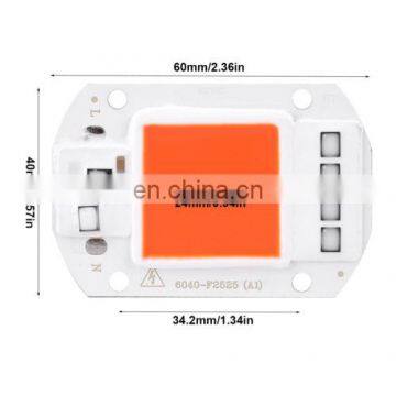 F6040 220V 50W COB LED Chip 620nm For Indoor Greenhouse Plants Growth photo-4